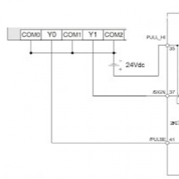 Đấu nối PLC Mitsubishi (ngõ ra Transistor) điều khiển Servo Delta ASDA-B2
